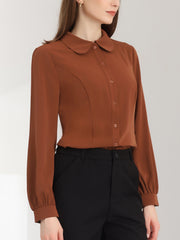 Peter Pan Collar Business Casual Work Shirts