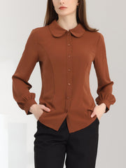 Peter Pan Collar Business Casual Work Shirts