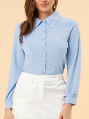 Peter Pan Collar Business Casual Work Shirts