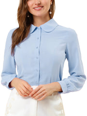 Peter Pan Collar Business Casual Work Shirts