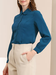Peter Pan Collar Business Casual Work Shirts