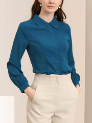 Peter Pan Collar Business Casual Work Shirts