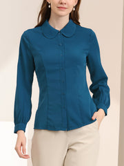 Peter Pan Collar Business Casual Work Shirts