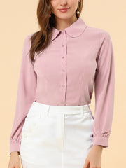 Peter Pan Collar Business Casual Work Shirts