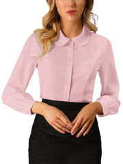 Peter Pan Collar Business Casual Work Shirts
