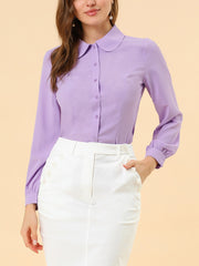 Peter Pan Collar Business Casual Work Shirts