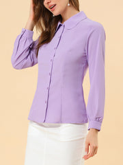 Peter Pan Collar Business Casual Work Shirts