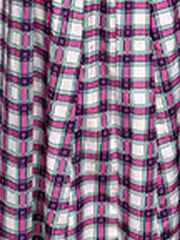 Vintage Spaghetti Strap Floral/Plaid Swing Dress