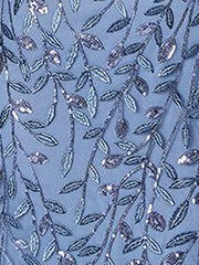 Mesh Embroidered Sequin Evening Gown Fishtail Dress