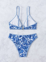 Graphic Triangle Cup Swimsuit Bikinis Sets