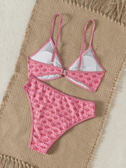 Graphic Triangle Cup Swimsuit Bikinis Sets