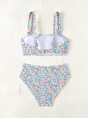 Printed High Waisted Resort Swimsuit Bikinis Sets