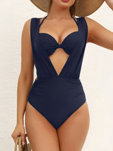 Halter Plunging Neck Underwire Push-Up Separate Bikini Two-Piece Swimsuit
