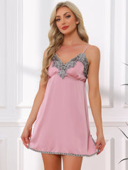 Satin Pajama Cami Dress Sleepwear Spaghetti Strap Lounge Nightgown