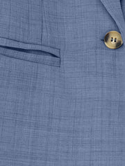 2 Pieces Notched Lapel One Button Lined Blazer & Straight Legs Trousers Pants Suit Set