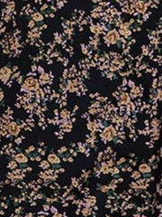 Printed Ruffled Long Sleeve Smocked Maxi Dress