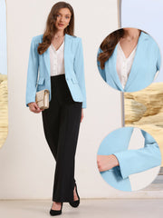 Long Sleeve One Button Business Casual Blazer