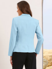 Long Sleeve One Button Business Casual Blazer