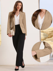 Long Sleeve One Button Business Casual Blazer