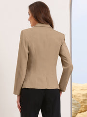 Long Sleeve One Button Business Casual Blazer