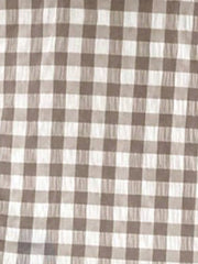 2 Pieces Gingham Crew Neck Sleeveless Ruffled Hem Top & Wide Leg Trousers Pants Set