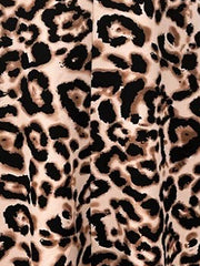 Leopard Print Casual A-Line Midi Skirt