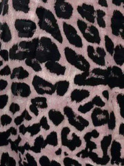 Satin Leopard Floral Elastic Waist Casual Skirt