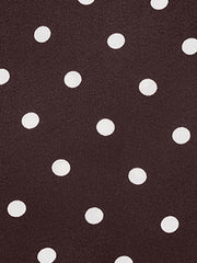 Retro Polka Dots Halter Deep V Neck Maxi Dress