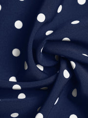 Strapless Polka Dots Smocked Back A-Line Midi Dress
