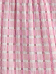 Gingham Sleeveless Plaid Tiered Mini Dress
