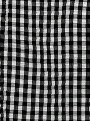 Gingham Double-Layer Ruffled Sleeves Blouse