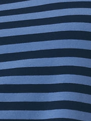 Striped 3/4 Sleeve Round Neck Casual T-Shirt
