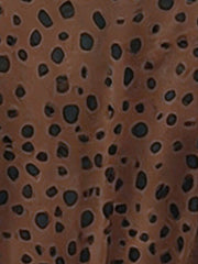 Pocketed Leopard Print Short Sleeve Tiered Dress