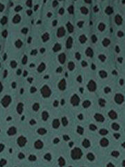 Pocketed Leopard Print Short Sleeve Tiered Dress