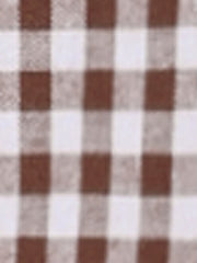 Gingham Cap Sleeves Button Down Blouse