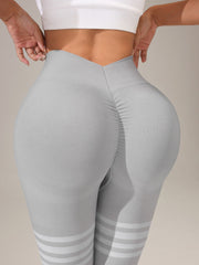 Striped Workout Butt-Lifting Yoga Pants Sports Leggings