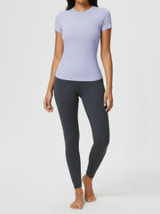 Breathable Short Sleeve Fitted Sports Top