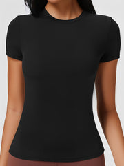 Breathable Short Sleeve Fitted Sports Top