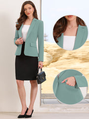 Long Sleeve One Button Business Casual Blazer