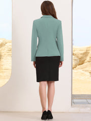 Long Sleeve One Button Business Casual Blazer