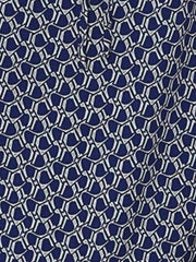 Printed Bow-Tie Layered Above Knee Length Dress