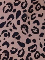 V Neck Short Sleeve Floral/Leopard Print Mini Dress
