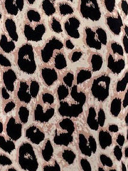 Leopard Print Casual Short Sleeve Knee Length Dress