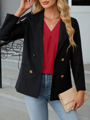 3/4 Sleeve V Neck Ruffled Sleeve Casual Chiffon Blouse