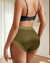 Seamless Mid-Waist High-Stretch Ice Silk Skin-Friendly Underwear