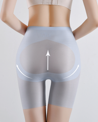 High Waist Ice Silk Seamless Ultra-Thin Postpartum Tummy Control Butt Lifting Shorts