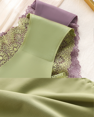 French-Style Lace-Trimmed Seamless Cotton Crotch Breathable Underwear