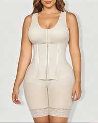 Seamless Double Layer Tummy Control Butt Lifter Shaper with Built-in Bra
