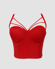 Spaghetti Strap Underwire Shaping Bra With Beautiful Back