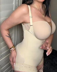 Front Zipper Butt Lifting Body Shaper for Women - Tummy Control Shapewear
